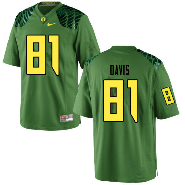 Men #81 Daewood Davis Oregn Ducks College Football Jerseys Sale-Apple Green - Click Image to Close